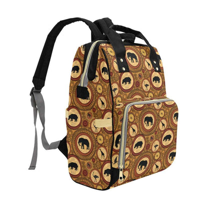 African Safari Multifunctional Diaper Backpack Bag Diaper Backpack Pioneer Kitty Market   