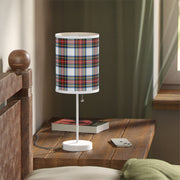 Scottish Checker Grid Table Lamp on a Stand (Type A Plug)