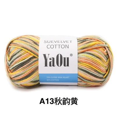 YaOu Suevelvet Cotton Knitting Yarn Knitting Yarn Pioneer Kitty Market 1pc 13  