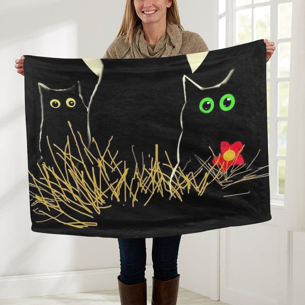 Night Cats Multifunctional Diaper Backpack Swaddling Blanket Combo Set