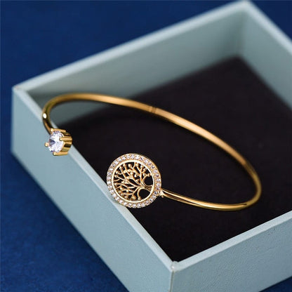 Women's Christian Tree Of Life Luxury Bracelet Jewelry Pioneer Kitty Market Gold  