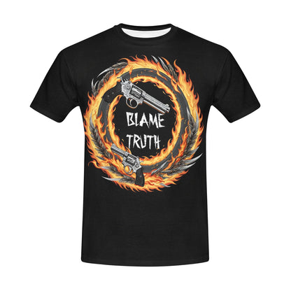 Blame Truth Firing Rockets Crew Neck T-Shirt Shirts & Tops Pioneer Kitty Market   