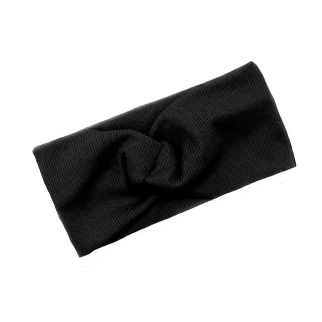 Stretchy Knotted Twist Baby Headband  Pioneer Kitty Market Black  