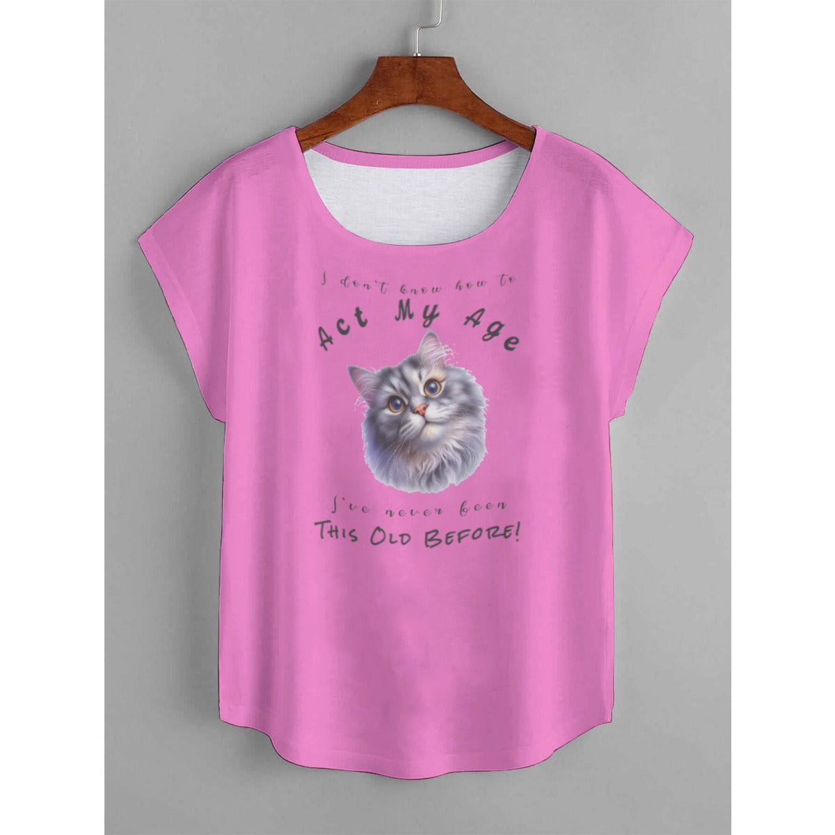 I Don't Know How to Act My Age Women's Catty T-shirt All-over Shirts Pioneer Kitty Market L White 