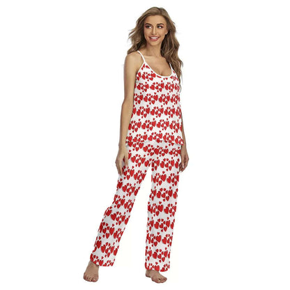 Dancing Hearts Women's Cami Pajama Set Sleepwear Yoycol   