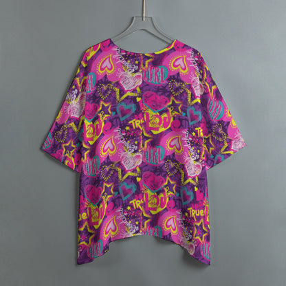 True Love Bat Sleeve Design Shirt  Pioneer Kitty Market   