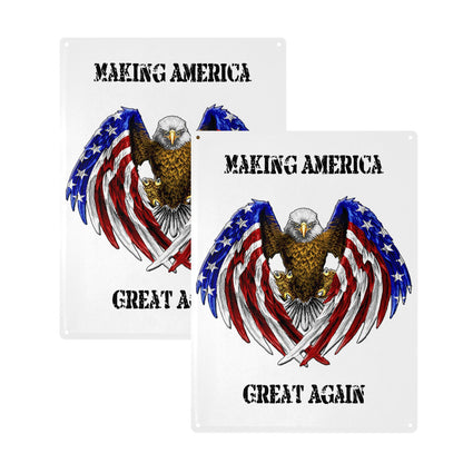 Making America Great Again Metal Sign (2 sign set) interestprint One Size White