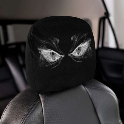 Angry Eyes Car Headrest Cover (2pcs) Car Headrest Cover (2pcs) e-joyer   