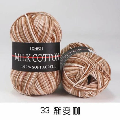 Pretty Colors Cotton Wool Yarn  Pioneer Kitty Market Beautiful Browns 110 meters, 