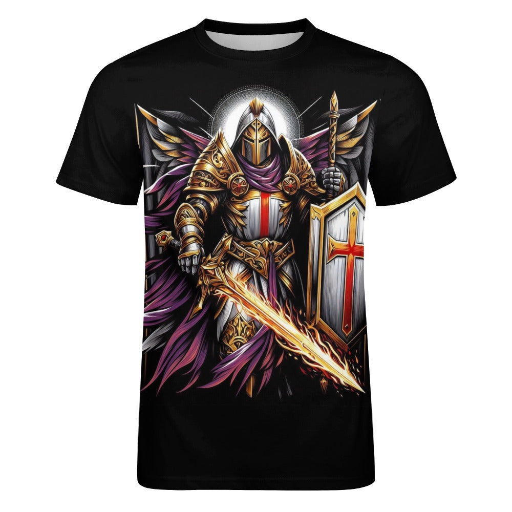 Men's Templar Knight Cotton T-Shirt Shirts & Tops Pioneer Kitty Market   