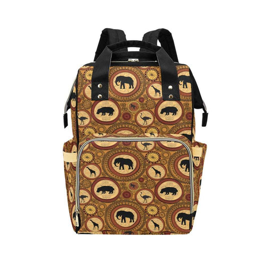 African Safari Multifunctional Diaper Backpack Bag