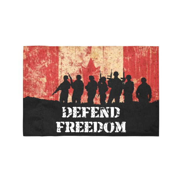Canadian Defend Freedom Motorcycle Flag (Twin Sides)