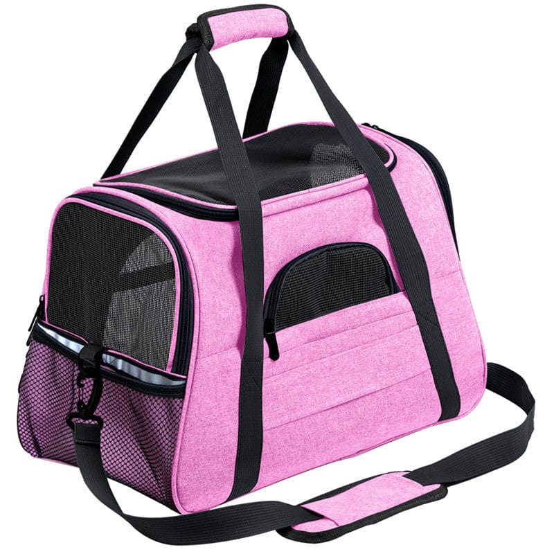Pet Messenger Carrier Travel Bag  Pioneer Kitty Market Pink 44.5x25x28cm 