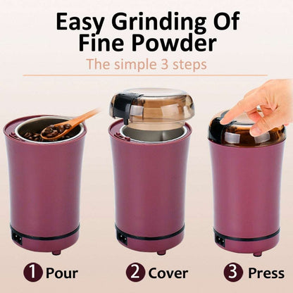 Electric Coffee Grinder Small Appliance Pioneer Kitty Market Purple US 