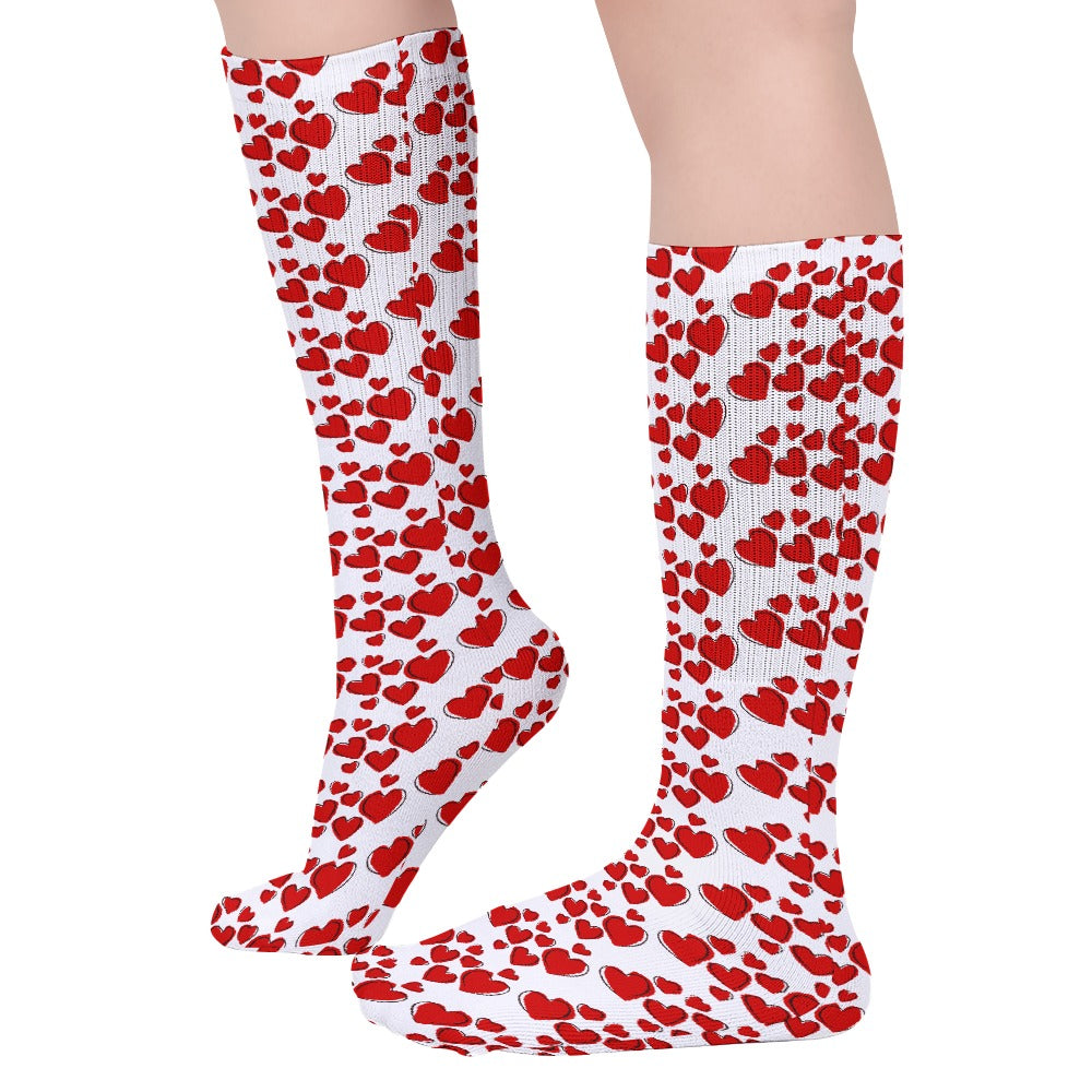 Dancing Hearts Breathable Stocking Socks (Pack of 5) Socks Pioneer Kitty Market   