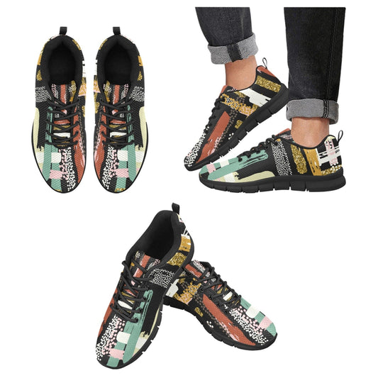 Women's Splash of Color Breathable Sneakers  Inkedjoy Black US13 