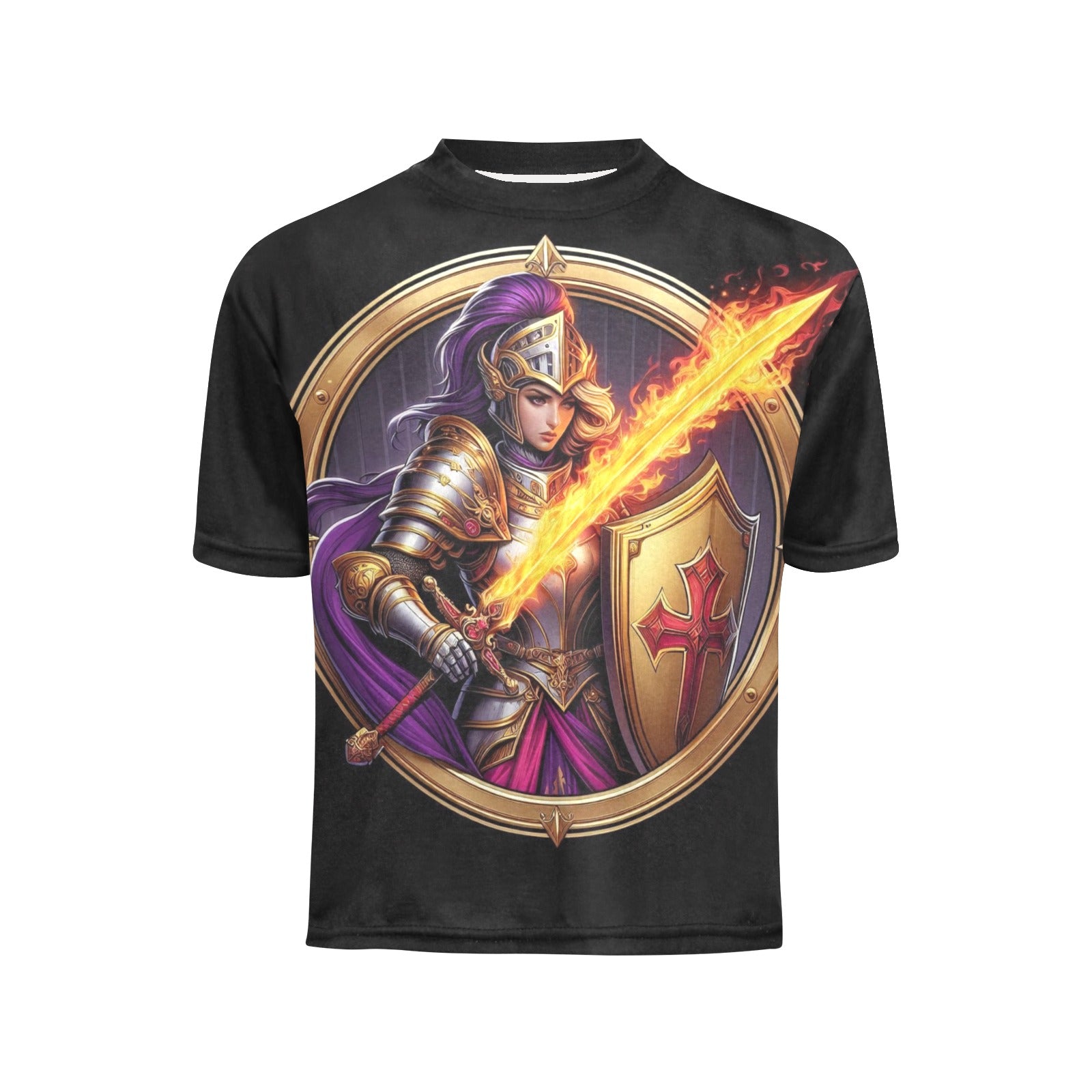 Girl's Bold Templar Knight T-Shirt Shirts & Tops Pioneer Kitty Market   