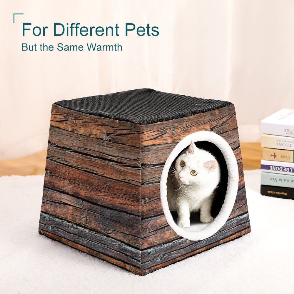 Rustic Kitty Condo Capsule Cabin  Inkedjoy   