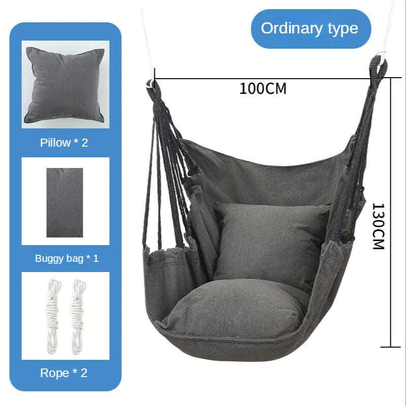 Canvas Hanging Chair  Pioneer Kitty Market Gray  