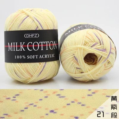 Pretty Colors Cotton Wool Yarn  Pioneer Kitty Market Pastel Yellow 110 meters, 