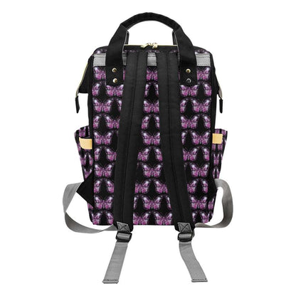 Glittering Butterfly Multi-Function Diaper Backpack Bag