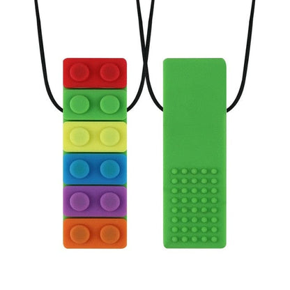 Sensory Chew Teether Toy Necklace for Babies  Pioneer Kitty Market Green 2  