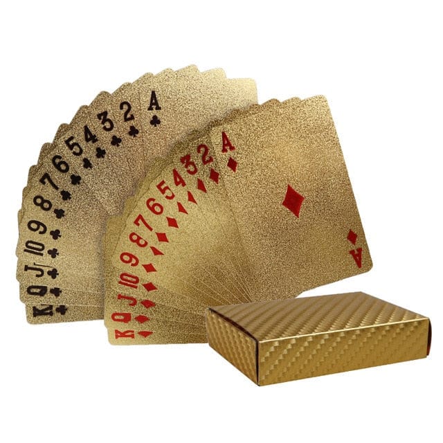 Deck of Waterproof Playing Cards Playing Cards Pioneer Kitty Market Square Gold  