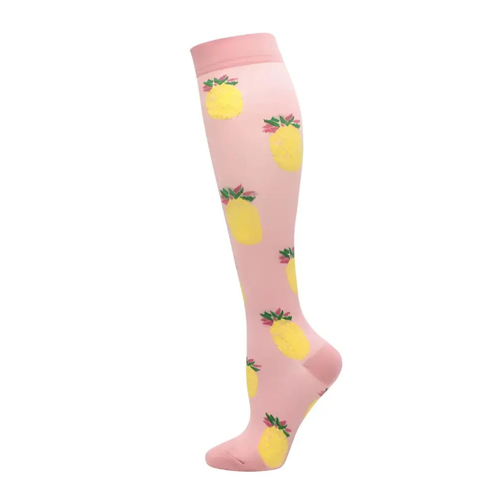 Colorful Compression Travel Socks Socks Pioneer Kitty Market Pineapple S/M 