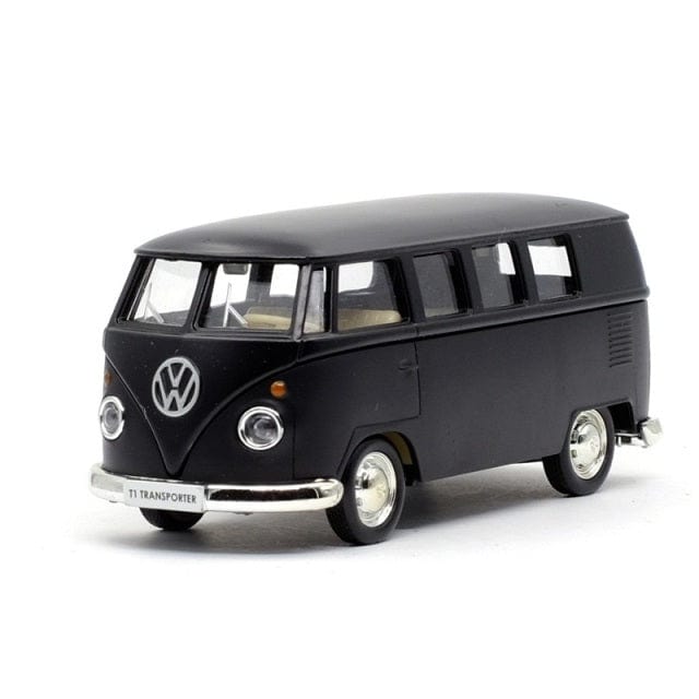RMZ City Classical Volkswagen Bus Collectible Toy  Pioneer Kitty Market Matte Black  