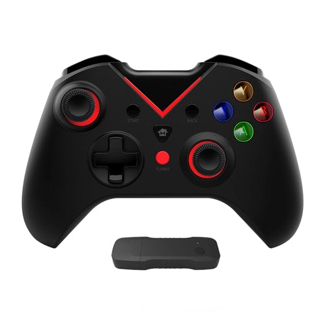 PC Xbox Wireless Dual Vibration Game Handle  Pioneer Kitty Market Black Red  