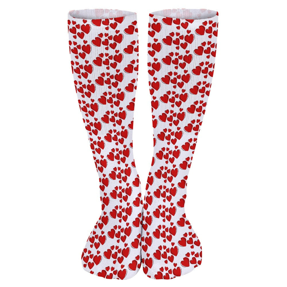 Dancing Hearts Breathable Stocking Socks (Pack of 5) Socks Pioneer Kitty Market   