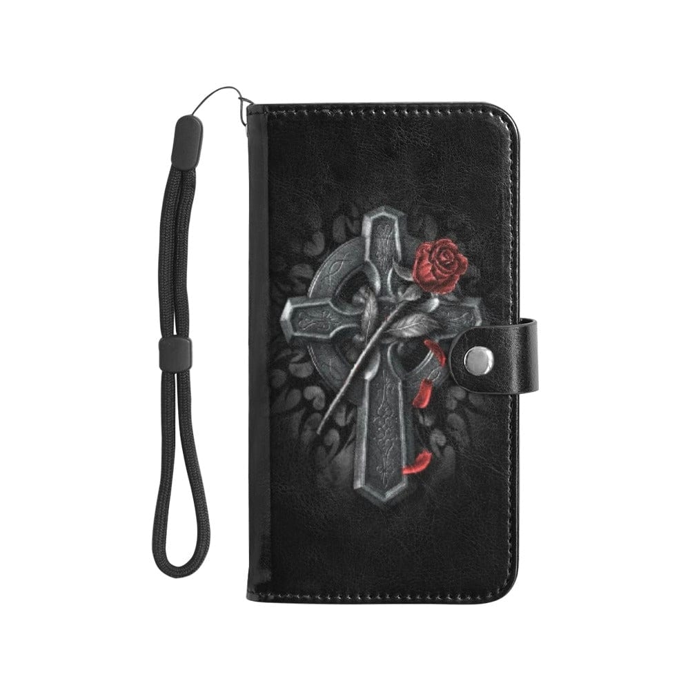 Victorian Cross Rose Flip Leather Wallet Purse for Mobile Phone  Pioneer Kitty Market   