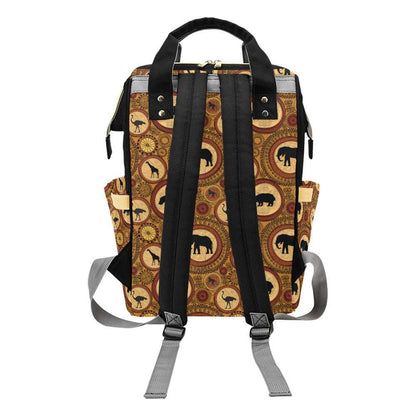 African Safari Multifunctional Diaper Backpack Bag Diaper Backpack Pioneer Kitty Market   