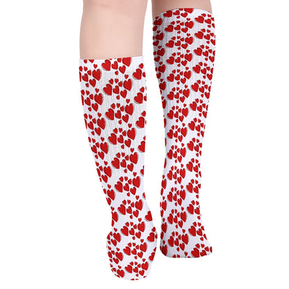 Dancing Hearts Breathable Stocking Socks (Pack of 5) Socks Pioneer Kitty Market   