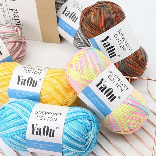 YaOu Suevelvet Cotton Knitting Yarn Knitting Yarn Pioneer Kitty Market   