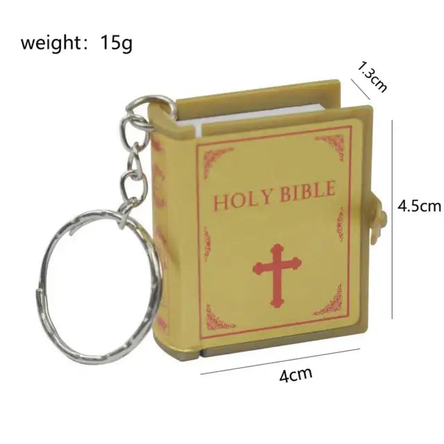 Mini Holy Bible Keychain Book Pendant keychain Pioneer Kitty Market   