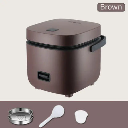 Mini Multi-Function Rice Cooker with Non-Stick Pot  Pioneer Kitty Market Brown 180*200*180mm 