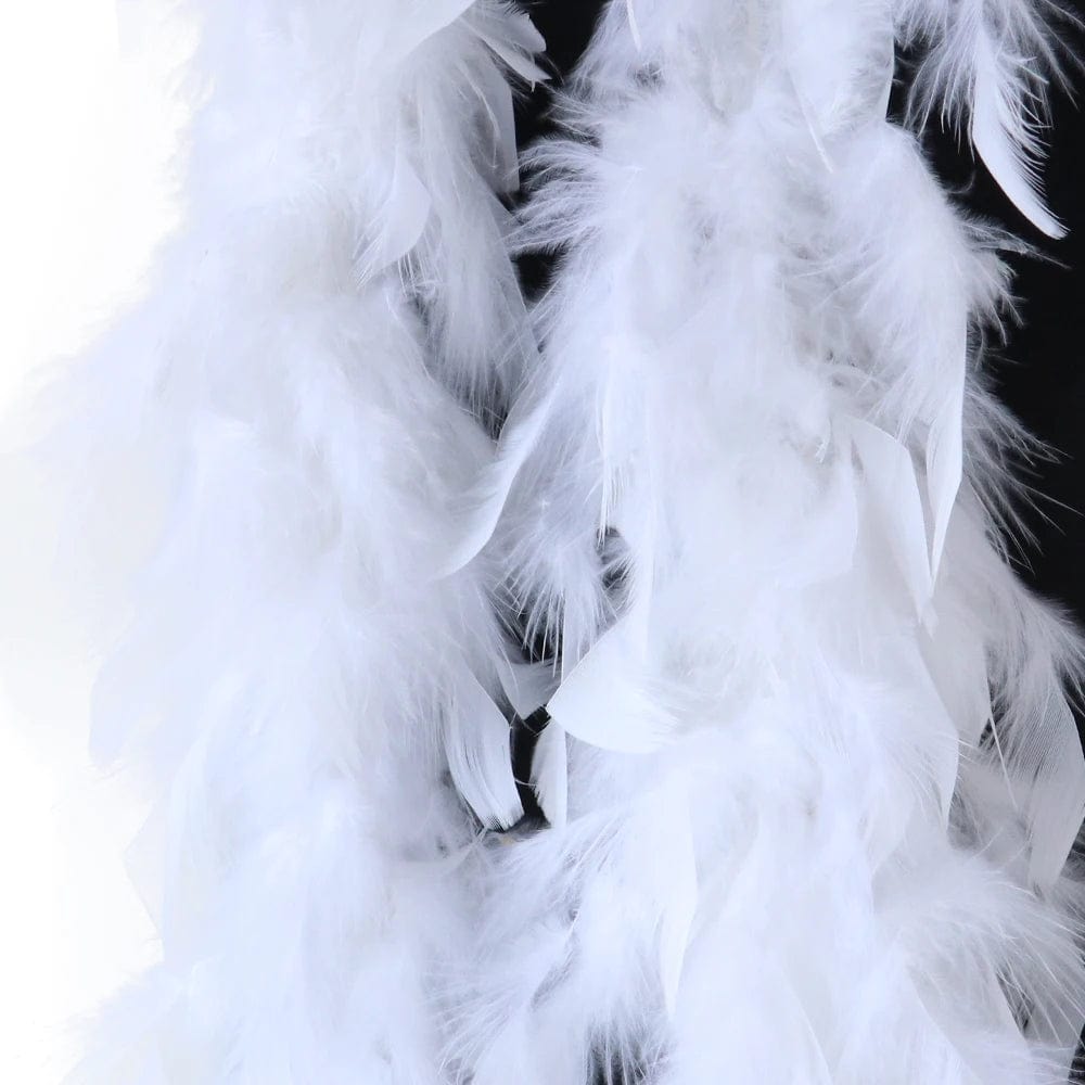 Decorative Turkey Feather Fashion Boa  Pioneer Kitty Market White  