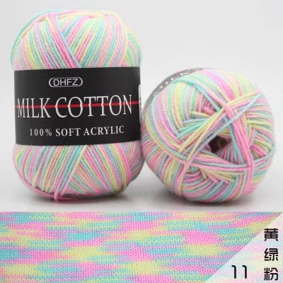 Pretty Colors Cotton Wool Yarn  Pioneer Kitty Market Pretty Pastel 110 meters, 