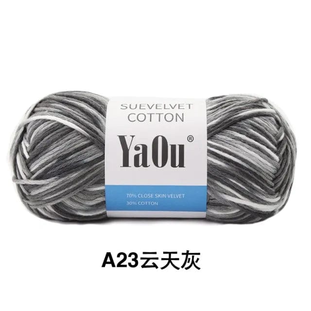YaOu Suevelvet Cotton Knitting Yarn Knitting Yarn Pioneer Kitty Market 1pc 23  