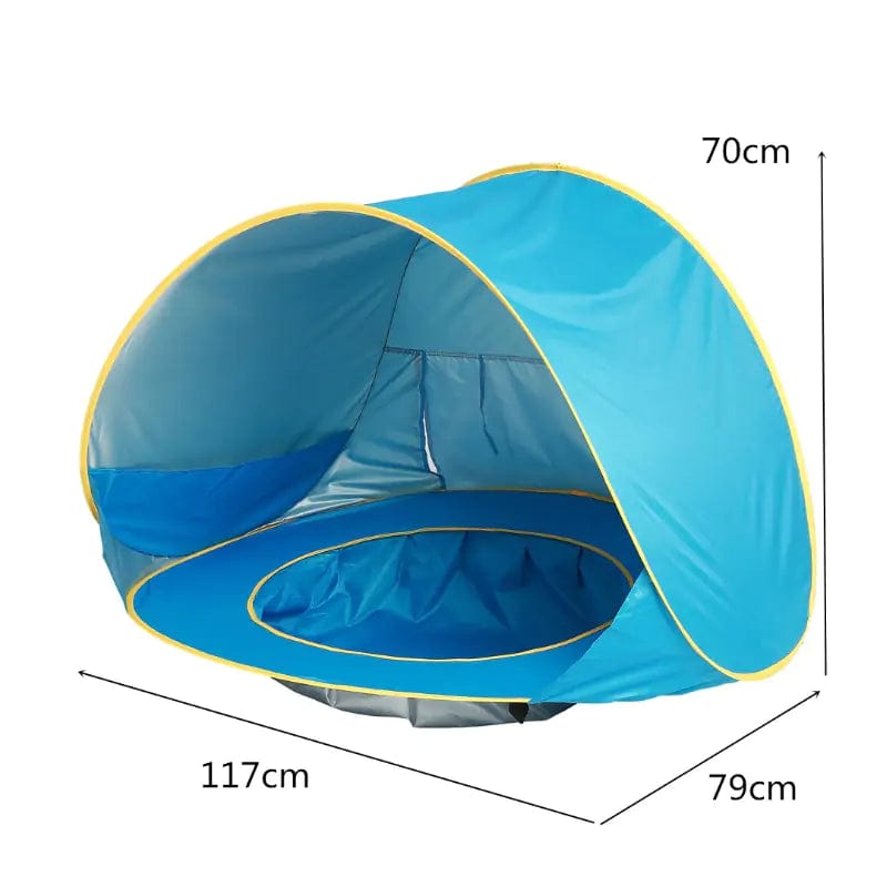 Baby Beach Pool & Tent (With Optional Swimming Ring)  Pioneer Kitty Market   