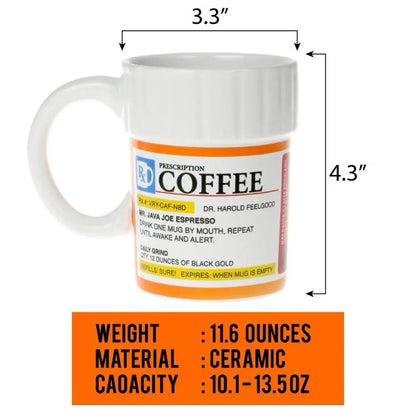 Ceramic Coffee Prescription Mug  Pioneer Kitty Market   