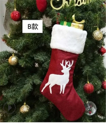 Festive Christmas Stocking  Pioneer Kitty Market Reindeer  