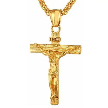 Christian Cross Pendant Necklace  Pioneer Kitty Market Gold 2  