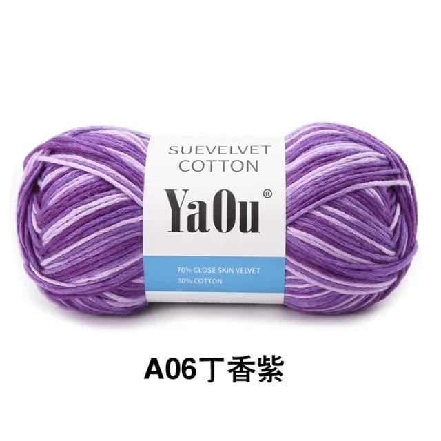 YaOu Suevelvet Cotton Knitting Yarn Knitting Yarn Pioneer Kitty Market 1pc 06  