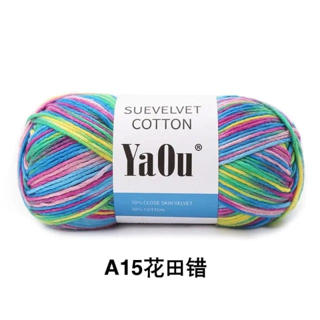 YaOu Suevelvet Cotton Knitting Yarn Knitting Yarn Pioneer Kitty Market 1pc 15  