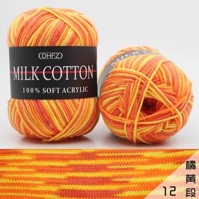 Pretty Colors Cotton Wool Yarn  Pioneer Kitty Market Flaming Orange 110 meters, 