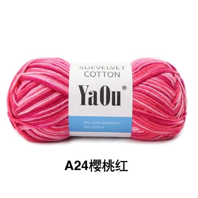 YaOu Suevelvet Cotton Knitting Yarn Knitting Yarn Pioneer Kitty Market 1pc 24  