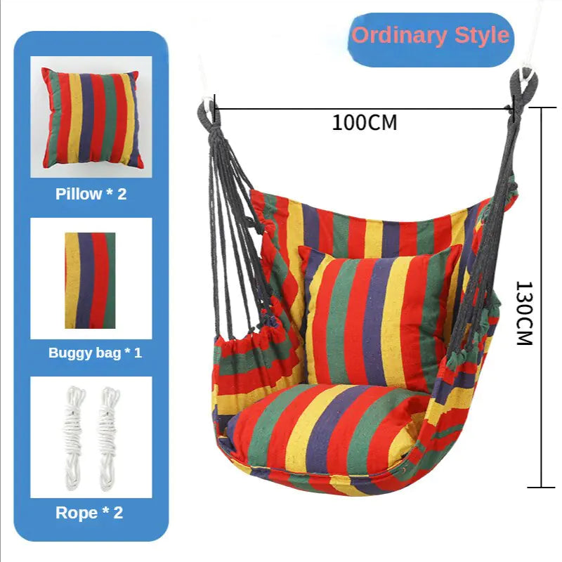 Canvas Hanging Chair  Pioneer Kitty Market Color Bars Red  