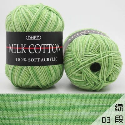 Pretty Colors Cotton Wool Yarn  Pioneer Kitty Market Minty Green 110 meters, 